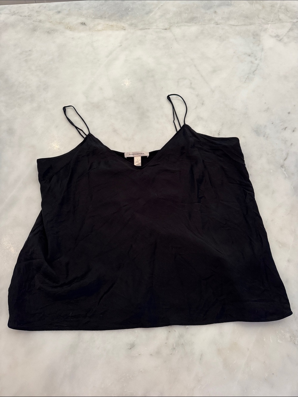Banana Republic Women’s Black Spaghetti Strap V-Neck Tank Top